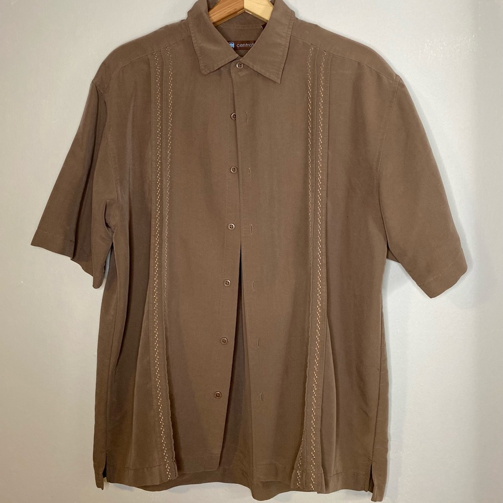 vintage brown button up